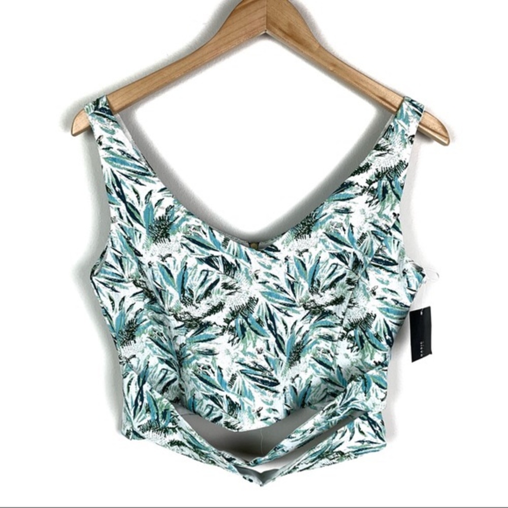 Zara criss cross foiled tank